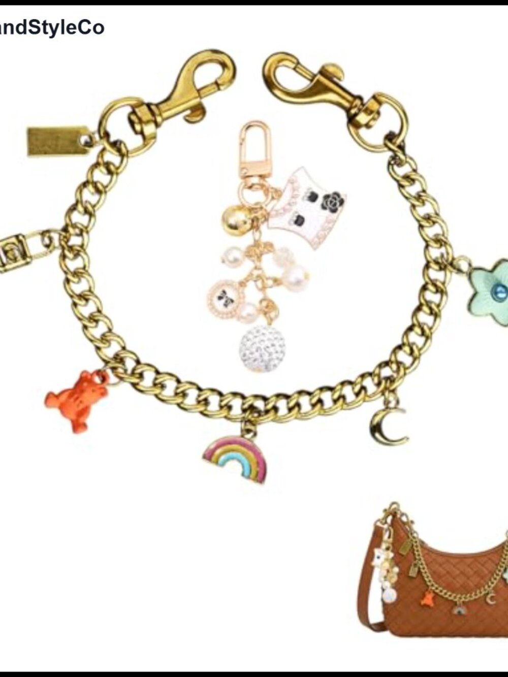 Alloy Purse Charm Chain Decorative Handbag Accessory 16.54"